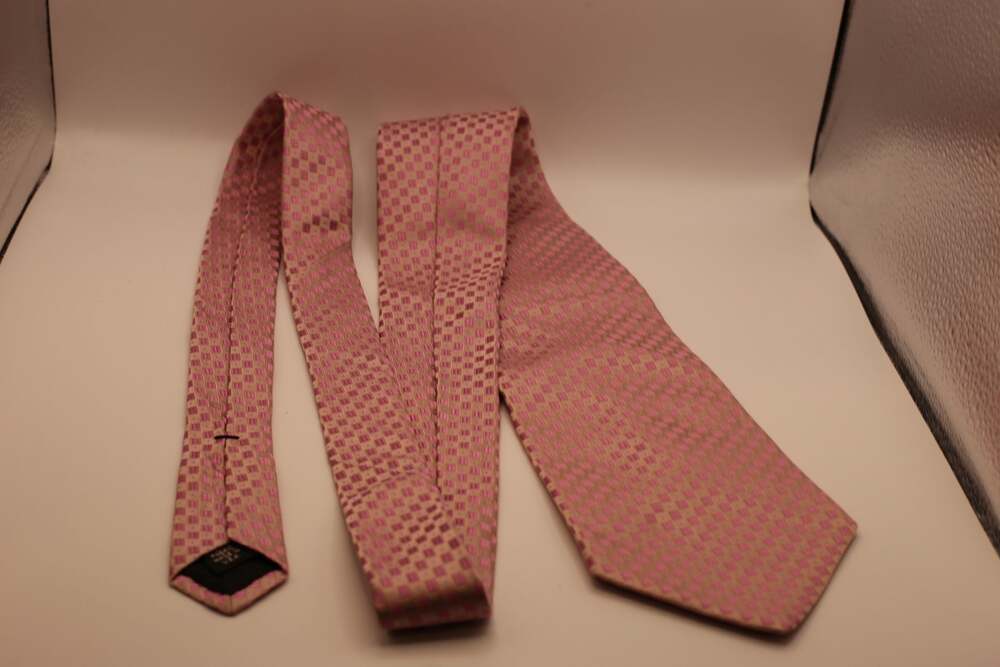 Murano Men's Geometric Pattern Silk Neck Tie